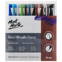 Mm Real Brush Pens 24Pc