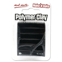 Mm Make N Bake Polymer Clay 60G - Black