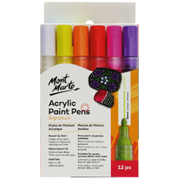 Mm Acrylic Paint Pens Broad Tip 12Pc