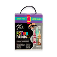 Mont Marte Metallic Poster Paint Set 6Pc X 60Ml