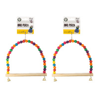 Bird-Beaded Arch Swing Set W/Bell