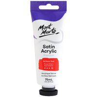 Mm Satin Acrylic 75Ml - Brilliant Red