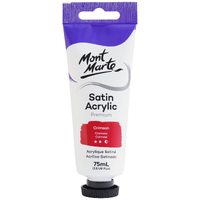 Mm Satin Acrylic 75Ml - Crimson