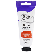 Mm Satin Acrylic 75Ml - Burnt Sienna