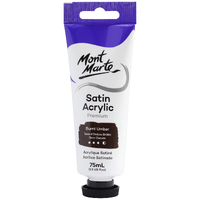 Mm Satin Acrylic 75Ml - Burnt Umber