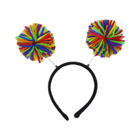 RAINBOW POM POM HEADBAND