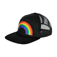RAINBOW ON BLACK CAP