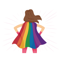 *150CM RAINBOW CAPE