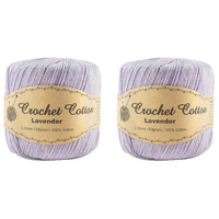 50Gram Lavender Crochet Cotton Ball