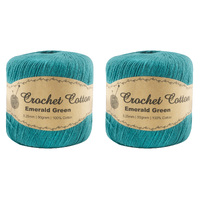 50Gram Emerald Green Crochet Cotton Ball