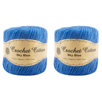 50Gram Sky Blue Crochet Cotton Ball