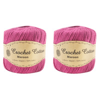 50Gram Maroon Crochet Cotton Ball
