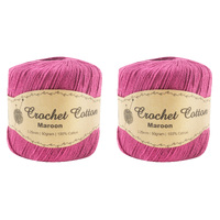 50Gram Maroon Crochet Cotton Ball