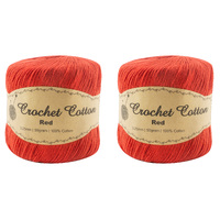 50Gram Red Crochet Cotton Ball