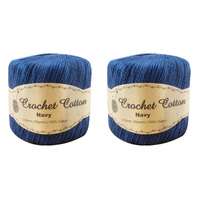 50Gram Navy Crochet Cotton Ball