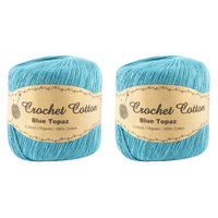 50Gram Blue Topaz Crochet Cotton Ball