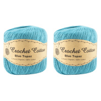 50Gram Blue Topaz Crochet Cotton Ball