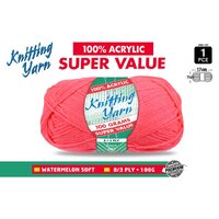 Knitting Yarn 8 Ply 100G Watermelon