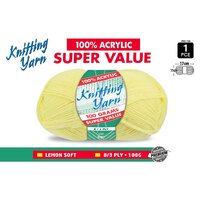 Knitting Yarn 8 Ply 100G Lemon