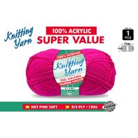 Knitting Yarn 8 Ply 100G Hot Pink
