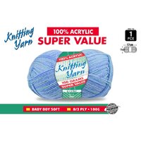 Knitting Yarn 8 Ply 100G  Baby Boy
