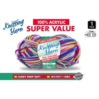 Knitting Yarn 8 Ply 100G  Candyshop