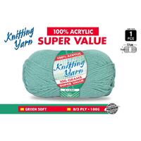Knitting Yarn 8 Ply 100G  Pale Gree