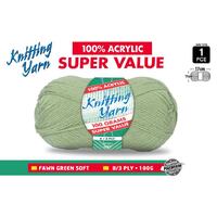 Knitting Yarn 8 Ply 100G  Fawn Gree