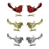 Clip-On Deco Glitter Bird 2pk Asst
