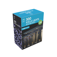 LED Icicle Flashing 300 Blue-White