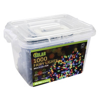 Solar Fairy Lights 1000 Multi