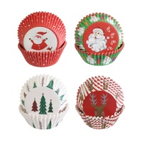 Christmas Cupcake Wrapper 50pk Asst