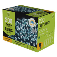SOLAR LED LIGHTS WHITE 200pc 8 FUNCTION