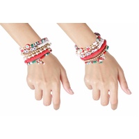 Christmas Friendship Bracelet 6pk Asst