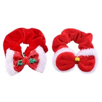 Hair Scrunchie Red Bow Decos Asst