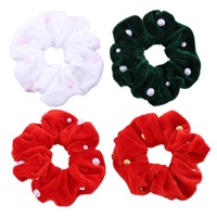 Hair Scrunchie Pearl Beads Asst