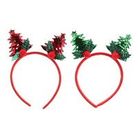 Headband Sequin Holly Trees Asst