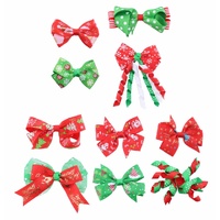 Hair Clip Ribbon Bow 2pk Asst