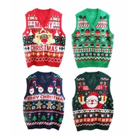 Christmas Knitted Vest Adults Asst