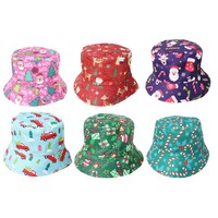 CHRISTMAS BUCKET HAT FUN PATTERNS FULLY LINED