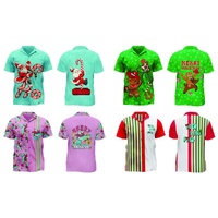 Retro Christmas Bowling Shirt Asst