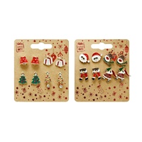 Metal Stud Earrings 4pk Asst