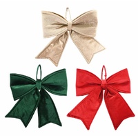 Hanging Velvet Bow Asst