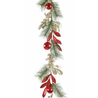 Bauble Gold Berry Pine Garland 150cm