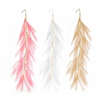 LED Faux Pampas Garland 150cm Asst