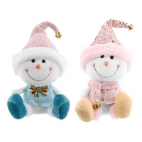 Pastel Snowman Sitting 30cm