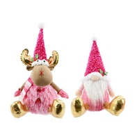 Pink Candy Gnome/Reindeer 36cm Asst