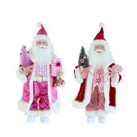 Pink Candy Santa Figurine 45cm Asst