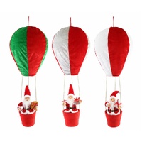 Air Balloon Santa Hanging 76cm Asst