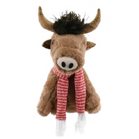 Christmas Highland Cow Knit Scarf 37cm Asst